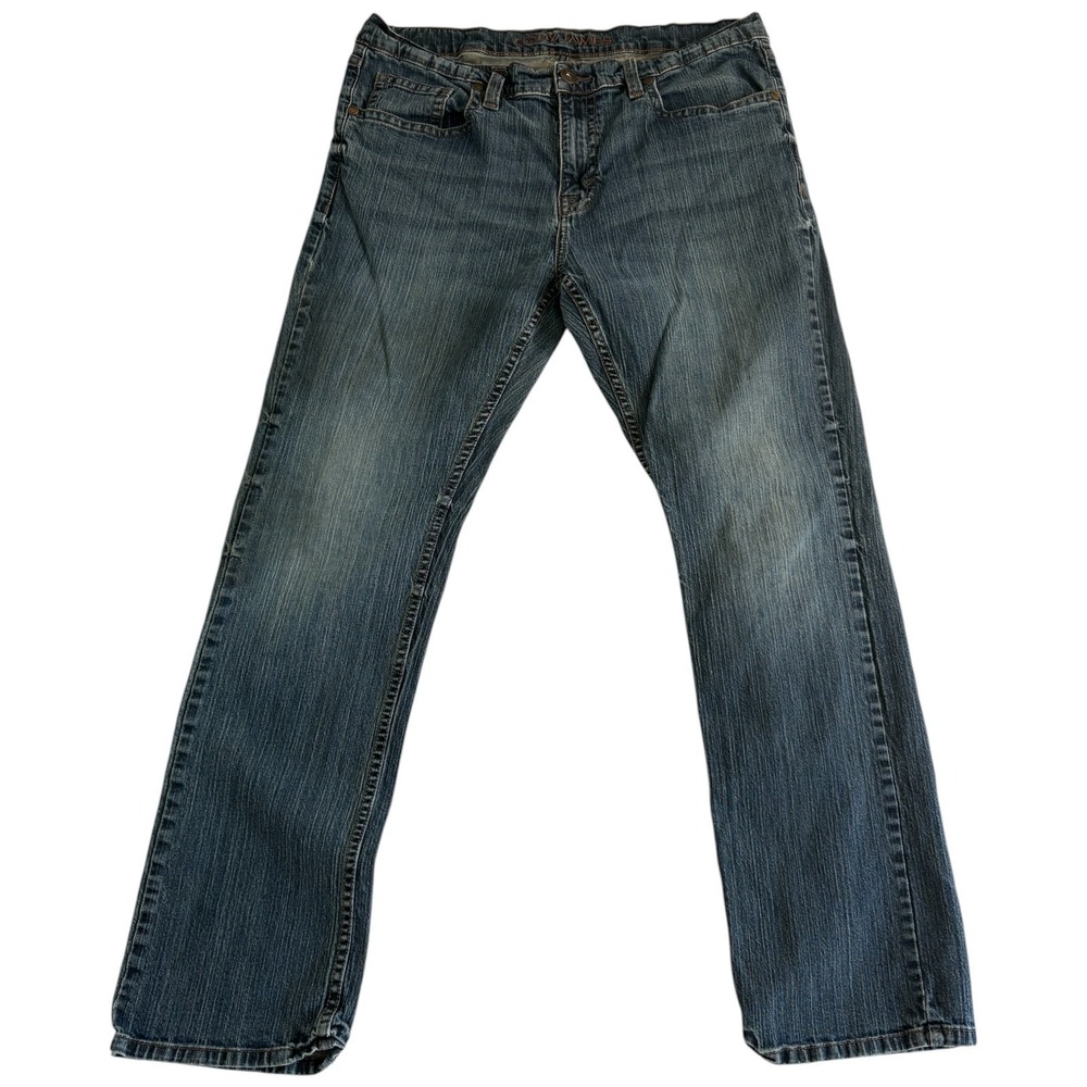 Cody James Jeans Men 38x34 (38x32.5) Blue Denim Stretch Medium Wash Straight Leg